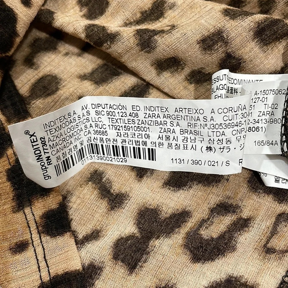 Zara Trafaluc Lace Trim Leopard Camisole Cami Tank Top S - Picture 14 of 14